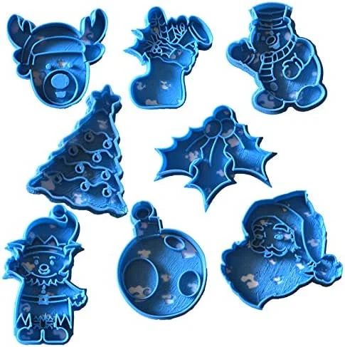 Marke: Cuticuter Cuticuter Weihnachten Pack Ausstechform, Blau, 16 x 14 x 1.5 cm, 8 Stück — Weihnachtskueche