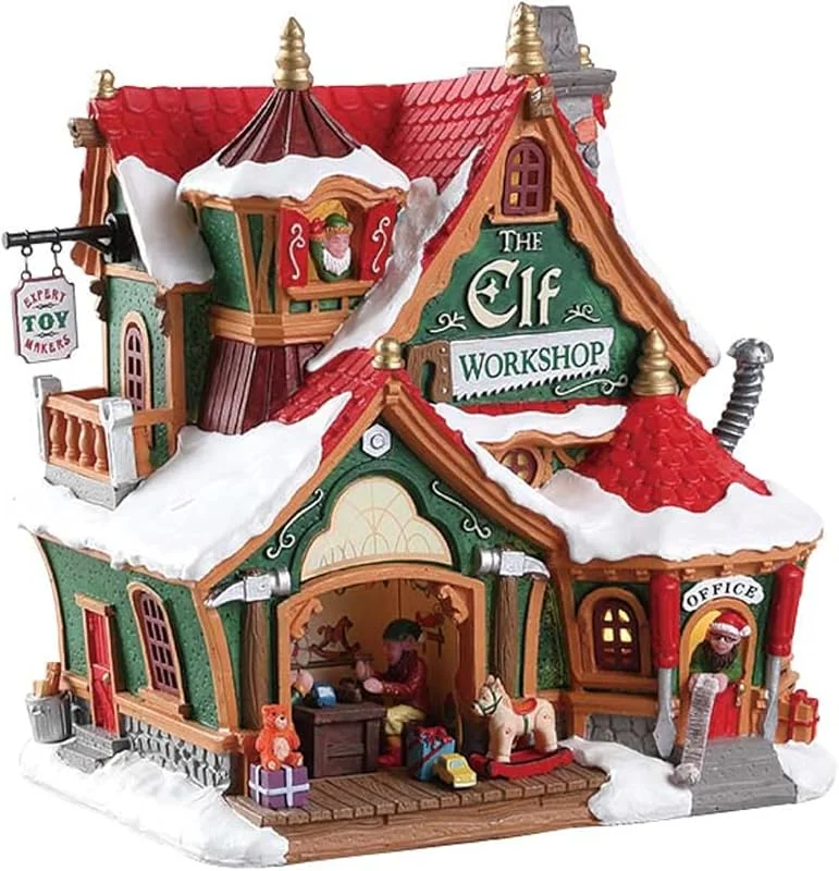 Marke: Lemax Lemax 75291 Santa's Wonderland Lighted Buildings: The Elf Workshop — Weihnachtsdeko