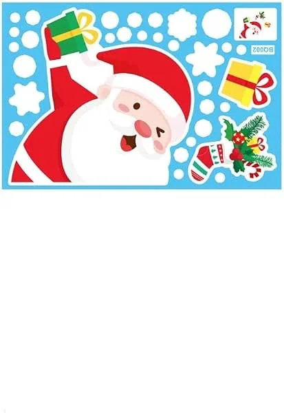 Marke: BABESA Weihnachtsfensterdekorationen, Weihnachtsaufkleber, Weihnachtsmann-Schneemann-Elch-Aufkleber Frohe Weihnachtsdekorationen for Zuhause, Weihnachtsschmuck, Navidad-Geschenk (Color : 08) ( Color : 2 ) — Geschenkverpackung