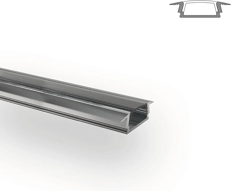 Besuche den INNOVATE-Store INNOVATE E-12 SLIM LED Einbauprofil 2m Silber 1 Stk. 17mm Diffusor Klar — Weihnachtsbeleuchtung