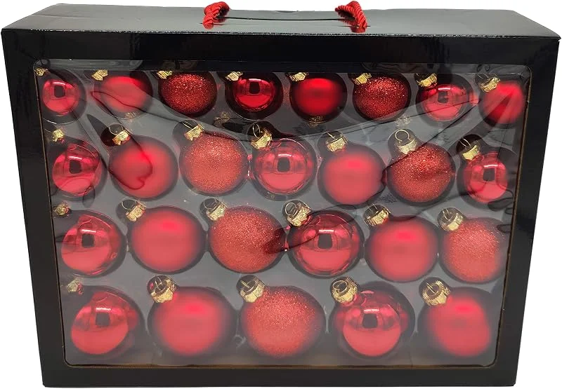 Besuche den DARO DEKO-Store DARO DEKO Weihnachts-Kugel Mix Paket 52 Stück (rot) — Weihnachtsdeko