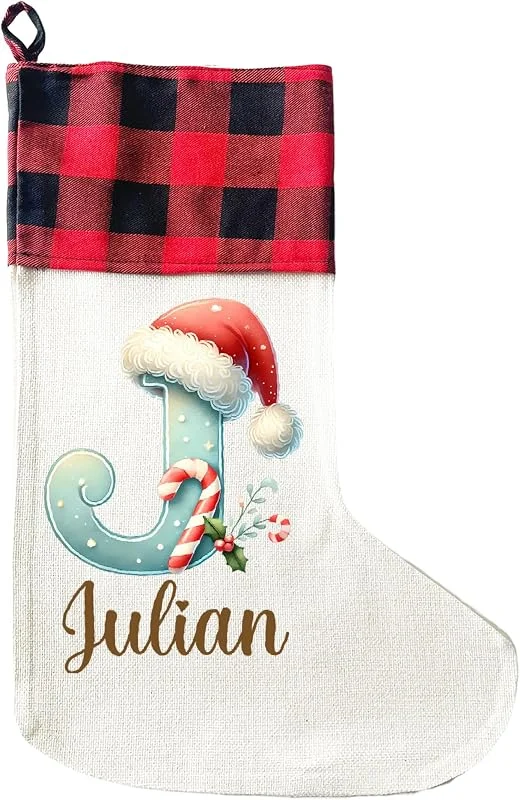 Besuche den LIEBTASTISCH-Store LIEBTASTISCH - Personalisierte Weihnachtsstrumpf - 40cm x 30cm - Weihnachtssocke zum Nikolaus oder Weihnachten - zum befüllen - Geschenkbeutel - Nikolausstiefel zum Aufhängen — Weihnachtsdeko