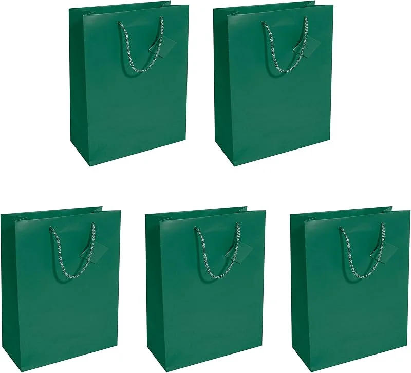 Besuche den Sigel-Store SIGEL Papier Geschenktüten opalgrün matt groß 33 x 26 cm 5er Set — Geschenkverpackung