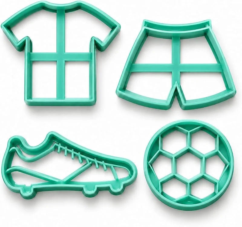 Besuche den jameitop-Store Fußball Ausstechformen 4er Set – Keksausstecher für Plätzchen & Fondant — Weihnachtskueche