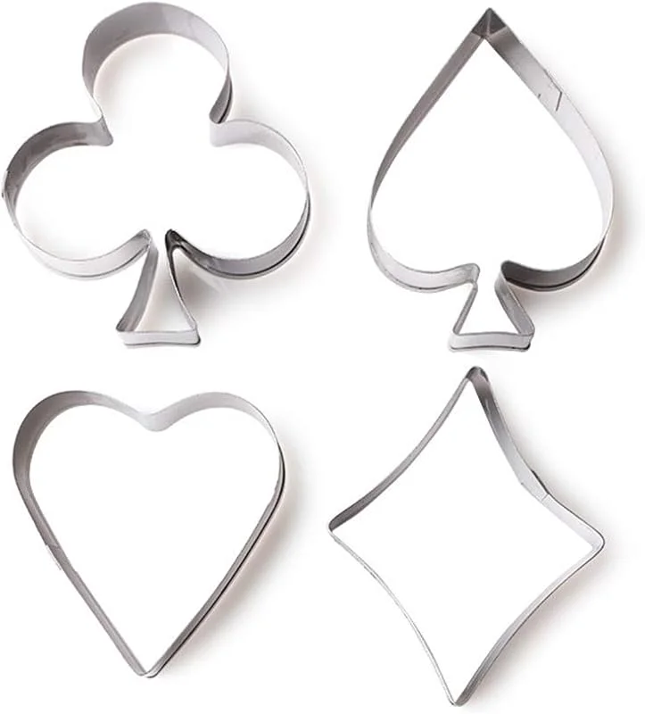 Marke: Fliyeong Premium 4 stücke Poker Ausstechformen Edelstahl Keks Fondant Schneider Kuchen Dekorieren Tools — Weihnachtskueche
