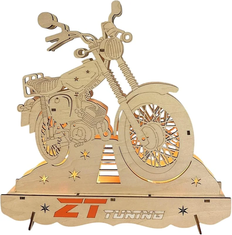 Besuche den Wichtelstube-Kollektion-Store Wichtelstube-Kollektion LED Schwibbogen DDR Moped Holz mit Timer 28 x 28 cm — Weihnachtsdeko