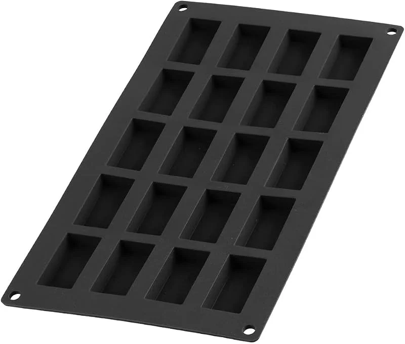 Besuche den Lékué-Store Lékué Gourmet Financier-Form, Silikon, schwarz, 20 Mulden, 1 Stück — Weihnachtskueche