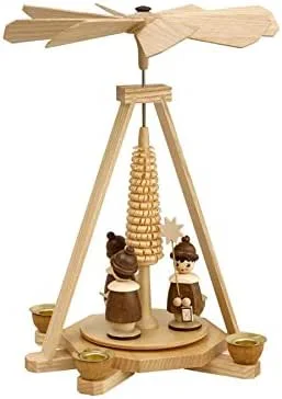 Besuche den Rudolphs Schatzkiste-Store Rudolphs Schatzkiste Pyramide Kurrende Natur BxHxT 21, 5x25x21, 5cm NEU Holzpyramide Weihnachtspyramide Designpyramide Tischpyramide Wärmespiel Tischdeko Dekoration Weihnachten Wärmespiel Lichter Figur — Weihnachtsdeko