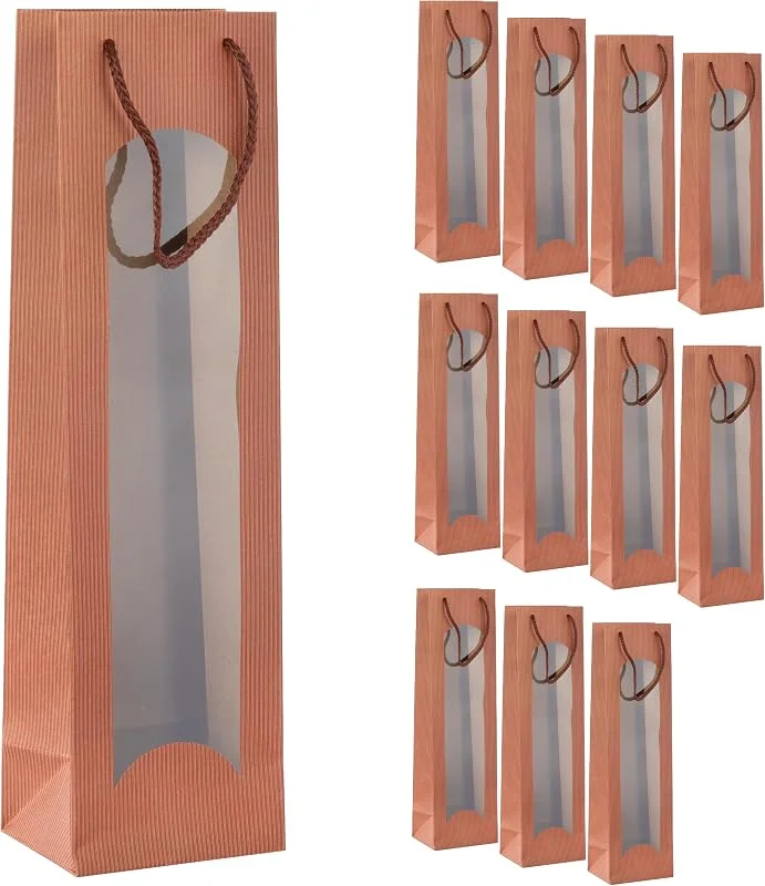 Besuche den Idena-Store Idena Flaschentaschen mit Fenster, 12 Stück — Geschenkverpackung