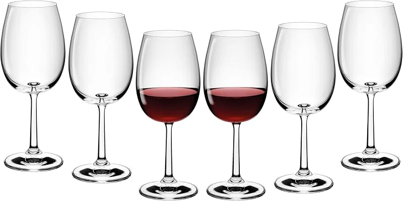 Besuche den Gerlach 1760-Store Gerlach 1760 Weingläser Rotweingläser Gläser Set 6 Stück 390 ml Rotweinkelche Kristallglas Wein Glas Spülmaschinenfest Flow, Rot — Wein und Festtafel