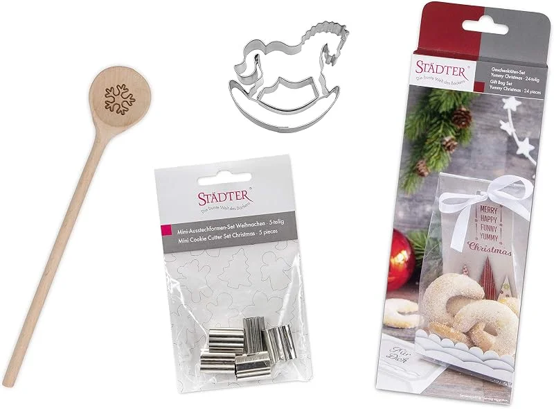 Besuche den Städter-Store Städter Back Set Weihnachten Xmas 4-teilig, Holz — Weihnachtskueche