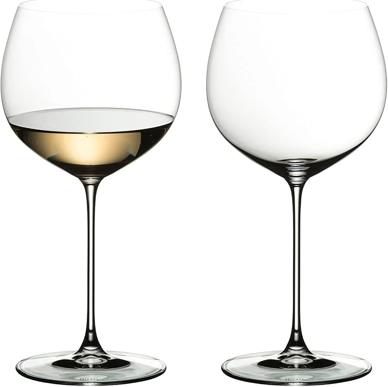 Riedel 6449, 97 Riedel Veritas Oaked Chardonnay, 2-teiliges Weißweinglas Set, Kristallglas — Wein und Festtafel