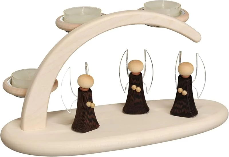 Besuche den Seiffener Volkskunst-Store Leuchterbogen, Länge 24 cm, Natur, Original Erzgebirge von Seiffener Volkskunst SV 15306 — Weihnachtsdeko