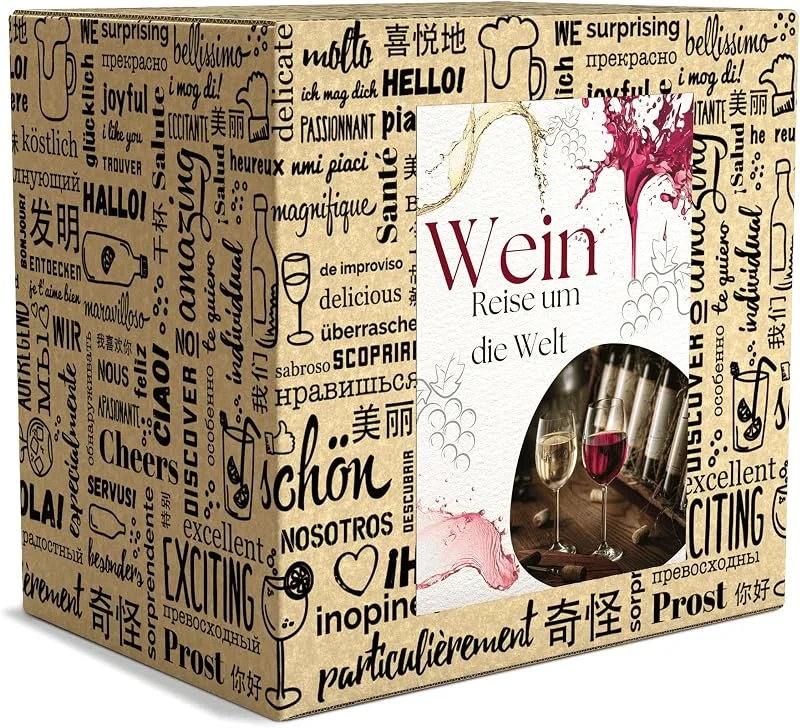 Besuche den Boxiland-Store BOXILAND® Wein Geschenk Set [ERSTKLASSIGES WEINPROBE SET] - Weingeschenke für Frauen & Männer - Weinset Geschenk - Rotweine & Weißweine Set Geschenkbox - Wine Tasting Set Weinpaket Box (6x0, 25l) — Wein und Festtafel