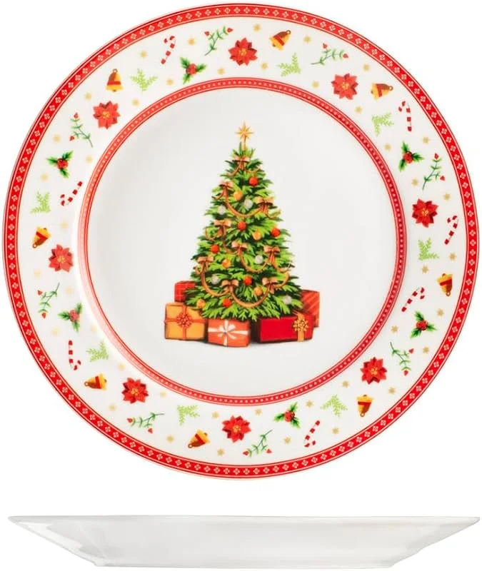 Marke: H&H H&H Classy Christmas Obstteller, Steinzeug, Weihnachtsdekoration, 20 cm, 12 Stück — Advent und Tisch