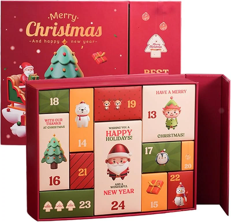 Marke: Lawnrden Leerer Adventskalender, leere Adventskalender zum Befüllen von selbstgemachten 12-Tage-Countdown-Weihnachtskalenderboxen für die Weihnachtsdekoration — Advent und Tisch