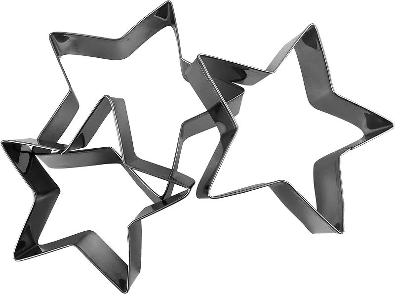 Besuche den Zenker-Store Zenker 42893 Konditorei-3 Ringe für Plätzchen der Stern (3 Maße) — Weihnachtskueche