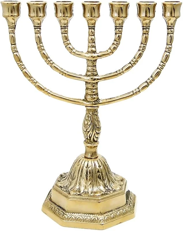 Besuche den NKlaus-Store NKlaus Kerzenständer, siebenarmiger Leuchter Menorah, 23 cm — Kerzenlicht Abendessen