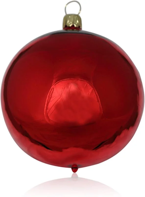 Besuche den Lauschaer Glas-Store Kugeln rot Glanz 4 Stück d 10cm Christbaumschmuck Weihnachtsschmuck mundgeblasen, handdekoriert Lauschaer Glas das Original (rot Glanz) — Weihnachtsdeko