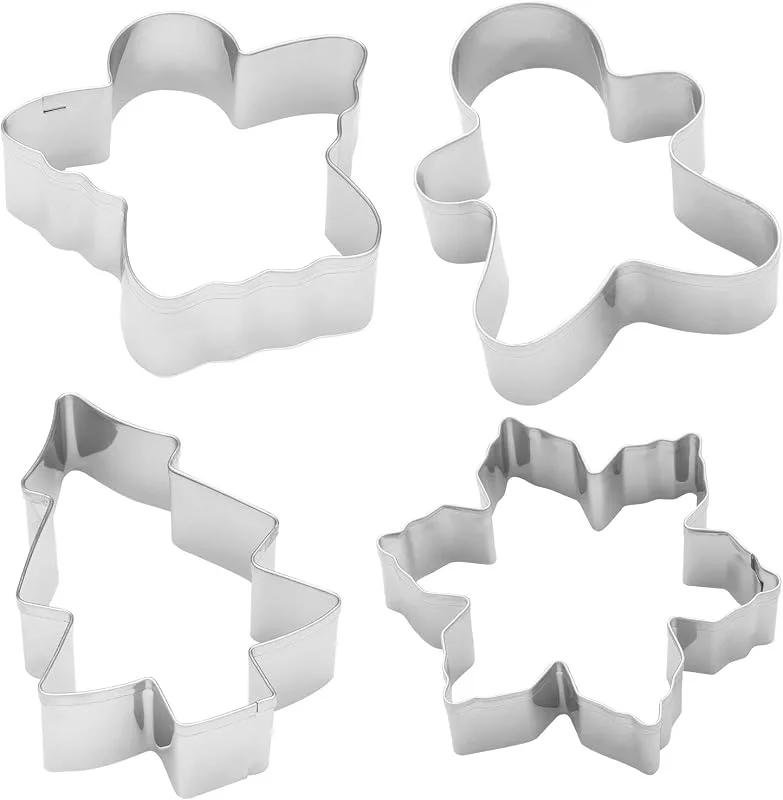 Besuche den GRUSS & CO-Store GRUSS & CO Ausstecher-Set Motiv "Vanille", 4-teiliges Geschenkset, Ausstechformen, Christbaum, Engel, Lebkuchenmann, Schneeflocke, Plätzchen Backen, 51133 — Weihnachtskueche
