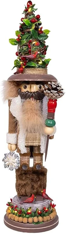 Marke: Hollywood Nutcrackers Kurt Adler Hollywood Nussknacker, batteriebetrieben, LED, Birke, Beeren, Nussknacker, 48, 3 cm — Küche & Haushalt