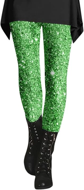 Marke: Generisch Leggins Damen 80er Strip Dot Leggings Glitzer Leggings Damen 80er Jahre Pailletten Leggings High Waist Jogginghose Festliche Bunte Yogahose Disco Outfit Karneval Tanz Yoga Hosen Blickdicht -Mode — Weihnachtsmode