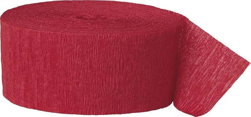Marke: Unique Krepp-Papier Party-Papierschlange - 24 m - Rot, 81ft — Geschenkverpackung