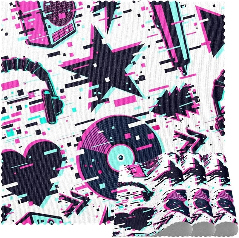 Marke: VAPOKF Glitch Audio Sound Equipment Platzsets Set von 1 für Esstisch Waschbar Rutschfest Platzset für Weihnachten Urlaub Geburtstag Party Tisch — Küche & Haushalt