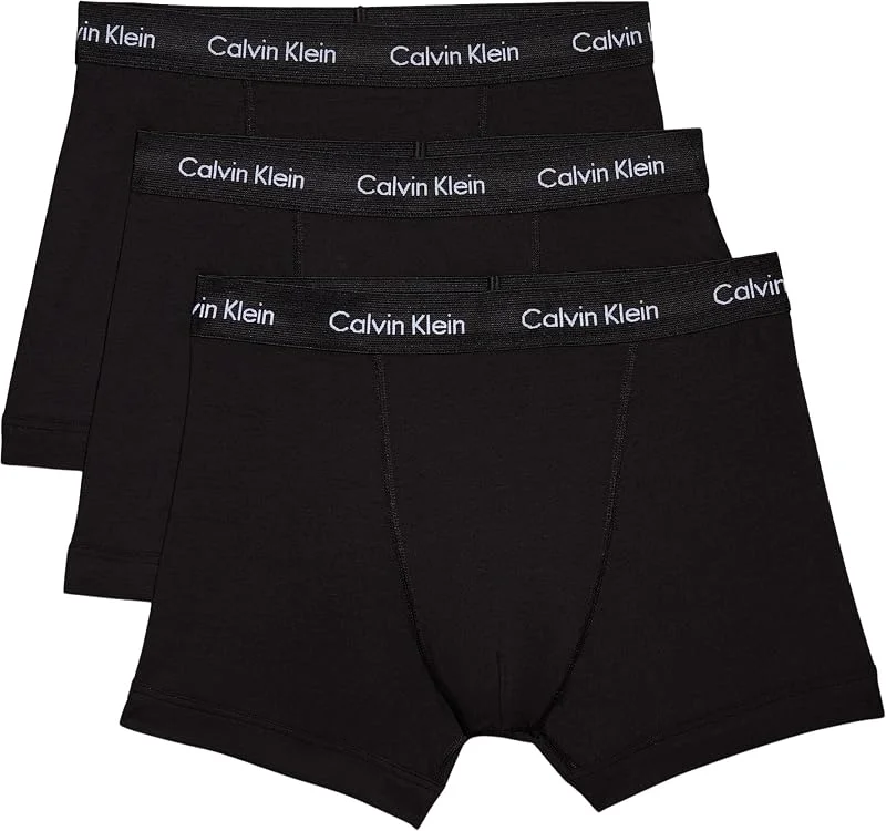 Calvin Klein Herren 3er Pack Boxershorts Low Rise Trunks Baumwolle mit Stretch — Weihnachtsmode