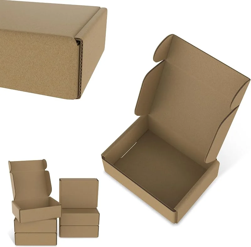 Besuche den YRHome-Store YRHome 20 Stück Verpackungskartons Faltschachteln Warensendung Kartons Aus Wellpappe, Einfache Faltbarkeit Stabile Struktur, Für Versand Umzug Aufbewahrung Geschenkverpackung-Braun-15 x 10 x 4 cm