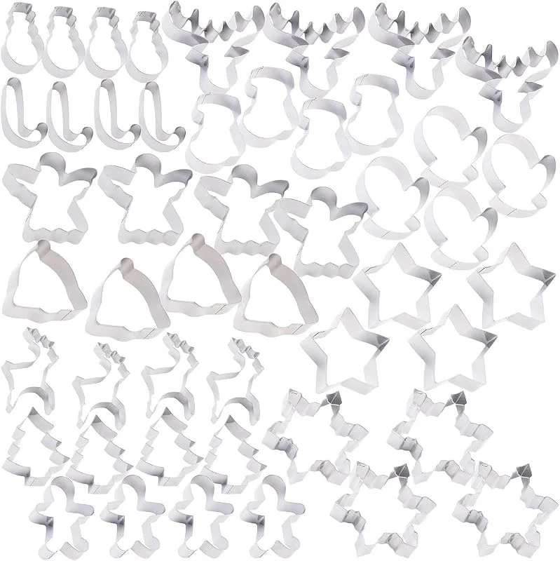 Besuche den Rosenstein & Söhne-Store Rosenstein & Söhne Ausstechformen: Weihnachts-Ausstecher, 48-tlg. Set, Edelstahl, Kekse, Fondant, Deko (keksbackform, Keks Backformen, Backen) — Weihnachtskueche