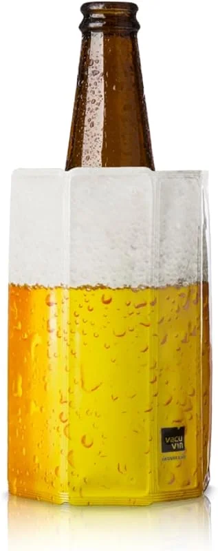 Besuche den Vacu Vin-Store Vacu Vin Bierkühler Manschette - Getränkekühler für Bierflaschen (0, 3-0, 5 l) - Kühlt Getränke Schnell und Hält Stundenlang Kalt, Gelb — Wein und Festtafel