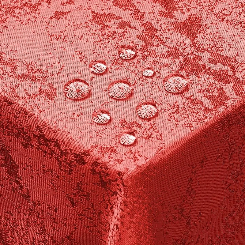 Besuche den DecoHomeTextil Heimtextilmanufaktur-Store Jacquard Tischdecke Granit Tischdecke Eckig Rot 135 x 180 cm Meliert mit Lotus Effekt Größe & Farbe wählbar — Küche & Haushalt