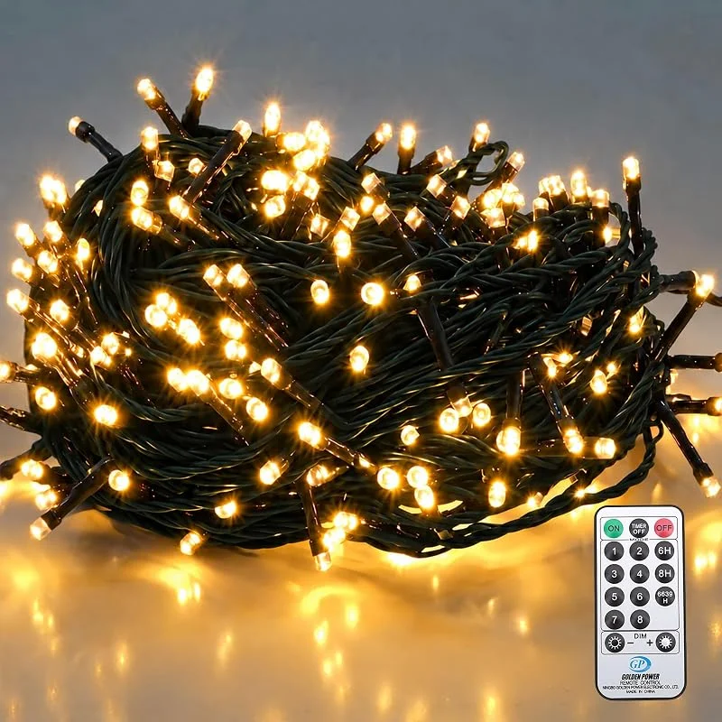 Besuche den SALCAR-Store SALCAR 26m 360 LED Lichterkette Weihnachtsbaum mit Fernbedienung, Warmweiß — Weihnachtsbeleuchtung