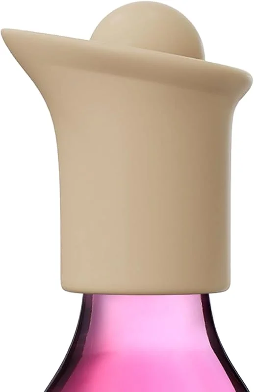 Marke: Generisch Weinstopper- und Ausgießer-Set Auslaufsicherer Silikon-Korkverschließer — Wein und Festtafel