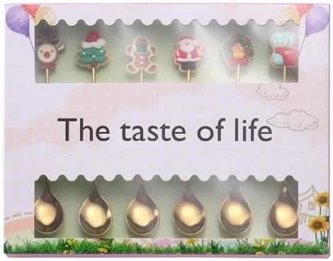 Marke: MFYHMY Besteck-Set 6, 24, 36, 48, 60, 72-teilig Edelstahl Weihnachtslöffel Cartoon-Dessert-Kaffeelöffel kreatives Weihnachtsgeschirr-Geschenkset (Gold 48 Teile für 8) (Gold 24 Teile für 4) — Advent und Tisch