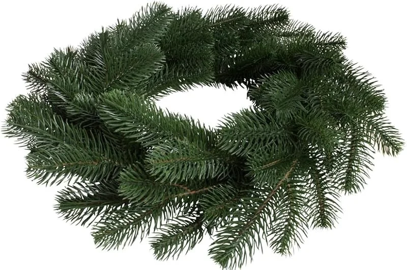 Besuche den Botanic-Haus-Store künstlicher Tannenkranz Karpaten auf Drahtring, Durchmesser 40 cm, Farbe: dunkelgrün — Weihnachtsdeko