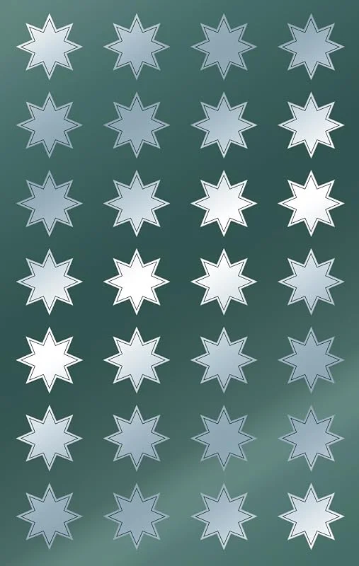 Besuche den AVERY Zweckform-Store AVERY Zweckform 56 Aufkleber Weihnachten Sterne silber (Made in Germany, Weihnachtssticker Glanzpapier, selbstklebende Weihnachtdeko für Karten, Geschenke, Tüten) 2 Bogen, je 28 Sternsticker, 52810 — Geschenkverpackung