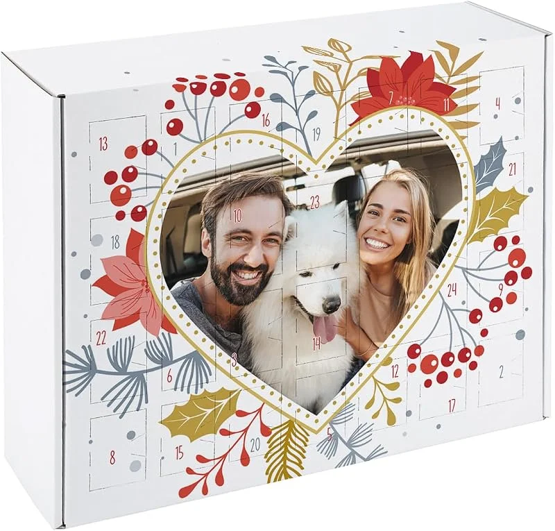 Besuche den Herz & Heim-Store Herz & Heim® DIY Adventskalender mit Ihrem Wunschfoto in Herzform personalisiert — Advent und Tisch