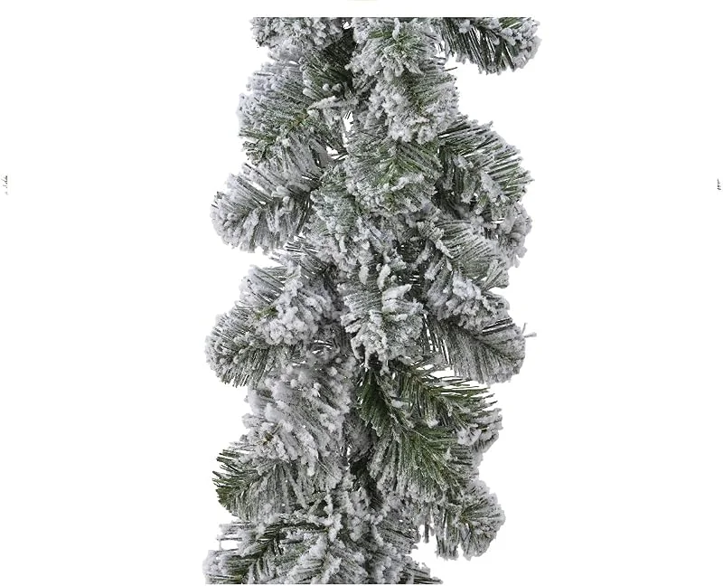 Marke: Decoris Decoris Tannengirlande künstlich 2.7m x ca. 20cm mit Schnee Weihnachtsgirlande grün — Weihnachtsdeko
