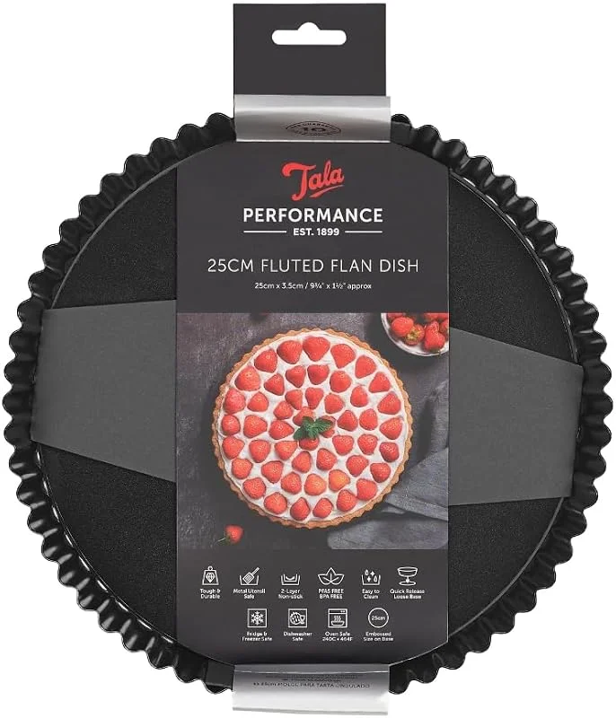 Besuche den Tala-Store Tala Performance Tarteform - 25 cm Quicheform mit Hebeboden - Karbonstahl — Weihnachtskueche