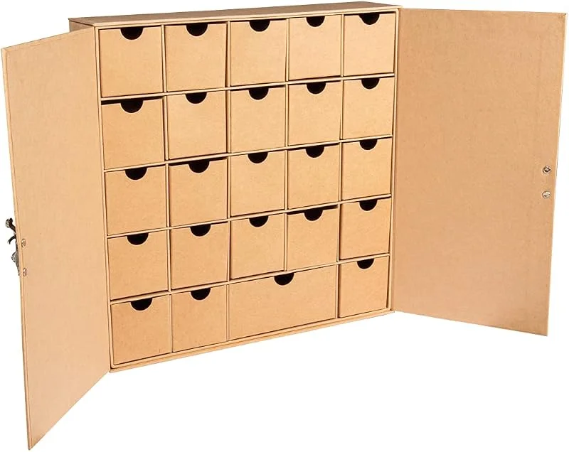 Besuche den Rayher-Store Rayher Pappm. Adventskalender, FSC Recycled 100%, 29, 6x29, 6x6, 5cm, Adventskalender zum Befüllen, Schubladenschränkchen zum Bemalen und Dekorieren, 67367521 — Advent und Tisch