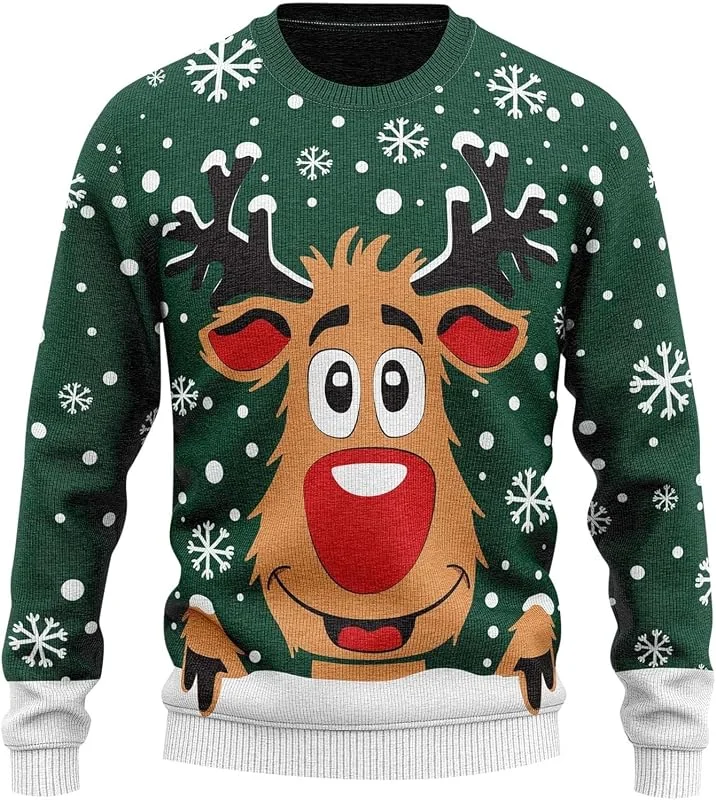 Marke: pvucpot pvucpot Ugly Christmas Sweater Unisex – LED Pullover Weihnachten, Hässliwee Weihnachtspullover, Pärween Lustig Pullover, Familie Xmas Set, Weihnachtspulli Damen & Herren Geschenk — Weihnachtsmode