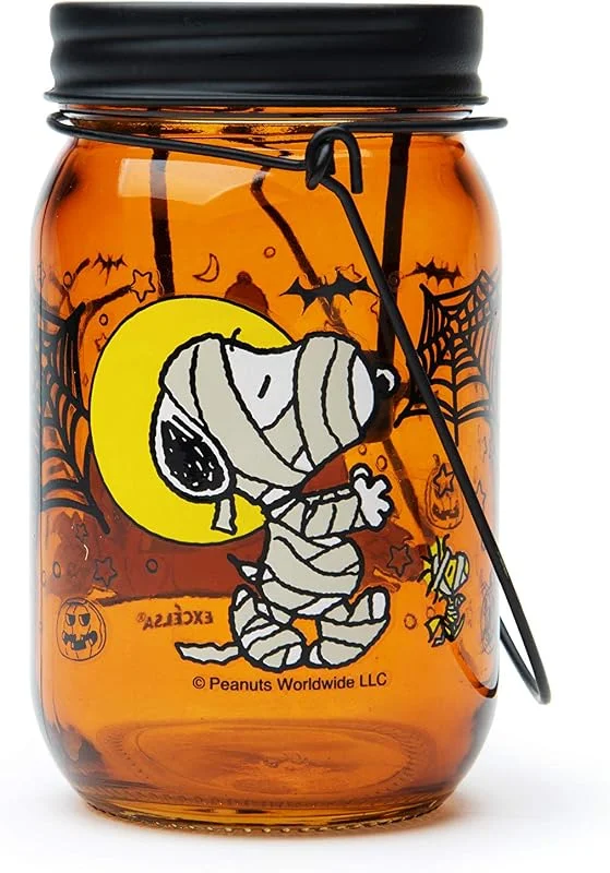 Besuche den Excelsa-Store Excelsa Peanuts Halloween Laterne Teelichthalter, Orange, Größe: 7, 5 x H 13 cm — Advent und Tisch