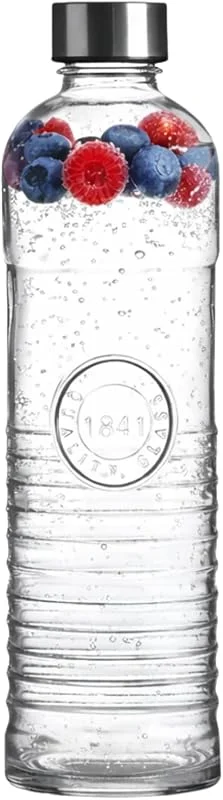 Besuche den Seaside No.64-Store Wasserflasche, Trinkflasche, Glasflasche für 1 Liter – 1x gestreift — Wein und Festtafel
