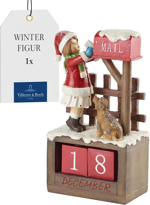 Villeroy & Boch - Winter Collage Figurine Weihnachten Kalendermädchen Bunt — Weihnachtsdeko