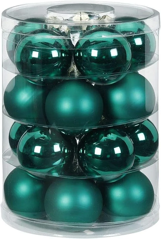 Marke: MAGIC by Inge MAGIC Weihnachtskugeln Glas 6cm 20 STK. Christbaumkugeln Farbe: Deep Forest - grün dunkelgrün — Weihnachtsdeko