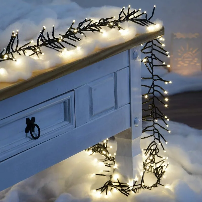 Marke: INtrenDU EXTRA LANG LED Lichterkette warmweiß mit 8 Programmen LEDs für innen und außen Büschellichterkette (17, 5m - 2016LEDs - warmweiß) — Weihnachtsbeleuchtung